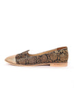 Charcol Black Brocade with Gold Loafers