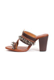 Nargis Brown Ghungroo Tribal Heels