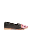 Black & Pink Kutch Loafers