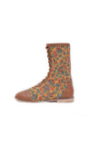Brown Kani Embroidery Cruelty Free Leather Boots