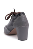 Flint Grey Cruelty Free Leather Oxford Heel Boots