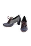 Graphite Grey Cruelty Free Hand Work Oxford Heel Boots