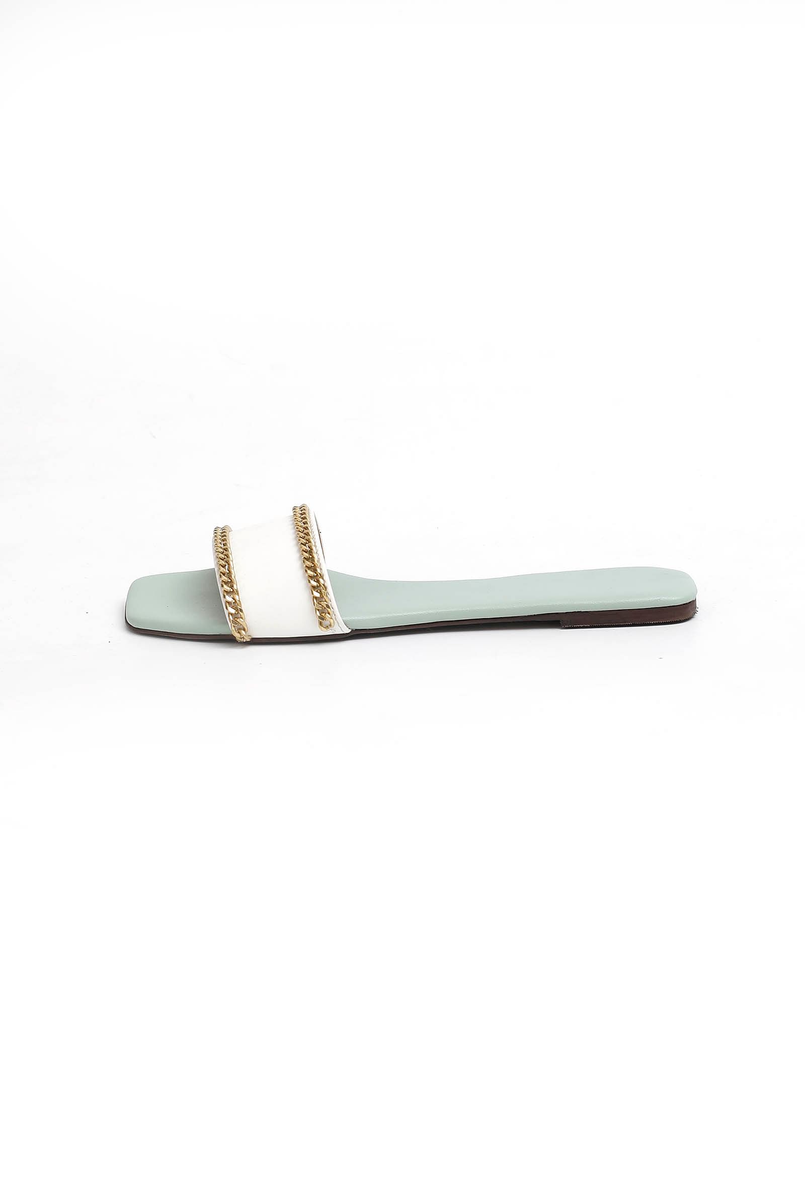 Sky Blue Cruelty-Free Leather Flats