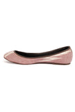 Pink and White Ikat Cruelty Free Leather Flat Ballerinas