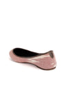 Pink and White Ikat Cruelty Free Leather Flat Ballerinas