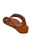 Kanak Brown Handcrafted Pure Leather Kolhapuri Flats