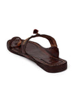 Umber Brown Pure Leather Kolhapuri Flats