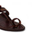 Umber Brown Pure Leather Kolhapuri Flats