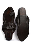 Mehreen Brown Pure Leather Toe Strap Kolhapuri Flats