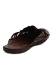 Scarlet Brown Pure Leather Kolhapuri Buntos Sandals