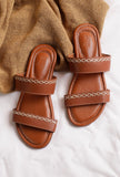 Light Brown Strap Sliders