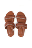 Light Brown Strap Sliders