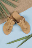 Camel Brown Cruelty free Leather inspired Kolhapuri