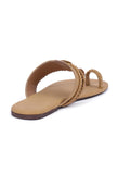 Camel Brown Cruelty free Leather inspired Kolhapuri