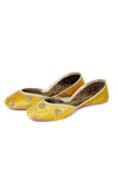 Mustard Yellow Contrast Velvet Jutti