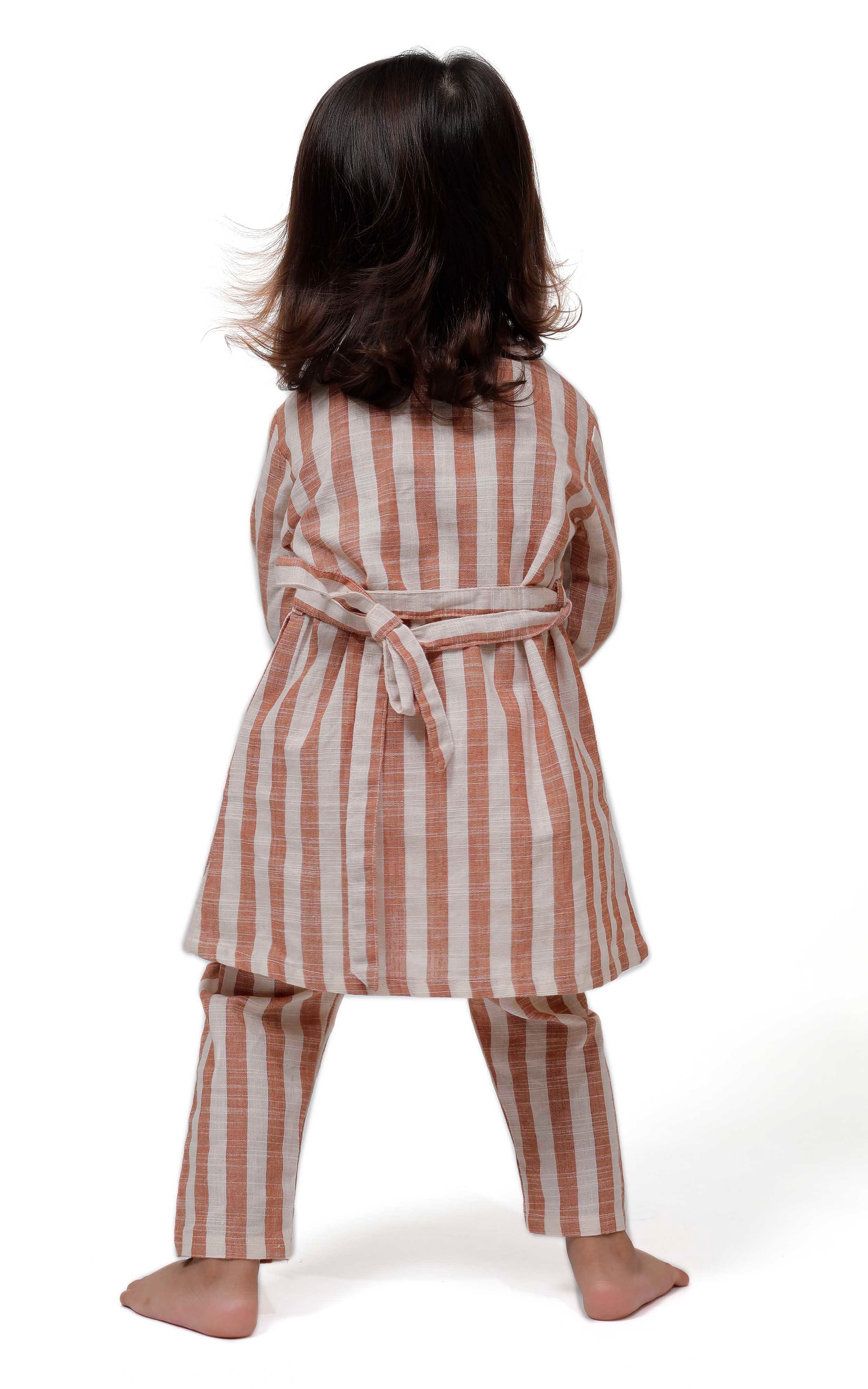 Set of 2 - Rust Stripe Tunic Dress with Pants