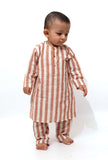 Set of 2 - Piglet Tangy Orange Stripes Tunic Kurta Pajama
