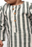 Set of 2 - Moon Blue Stripes Tunic Kurta Pajama