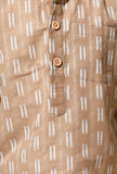 Dusky Brown Cotton Kurta Pyjama Set