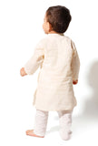 Off-White Cotton Kurta Pyjama Set