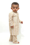 Set of 2 - Golden Strip Malmal Kurta Pyjama