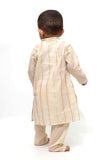 Set of 2 - Golden Strip Malmal Kurta Pyjama