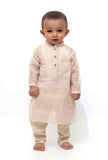 Set of 2 - Silver Stripe Malmal Kurta Pyjama