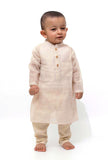 Set of 2 - Silver Stripe Malmal Kurta Pyjama