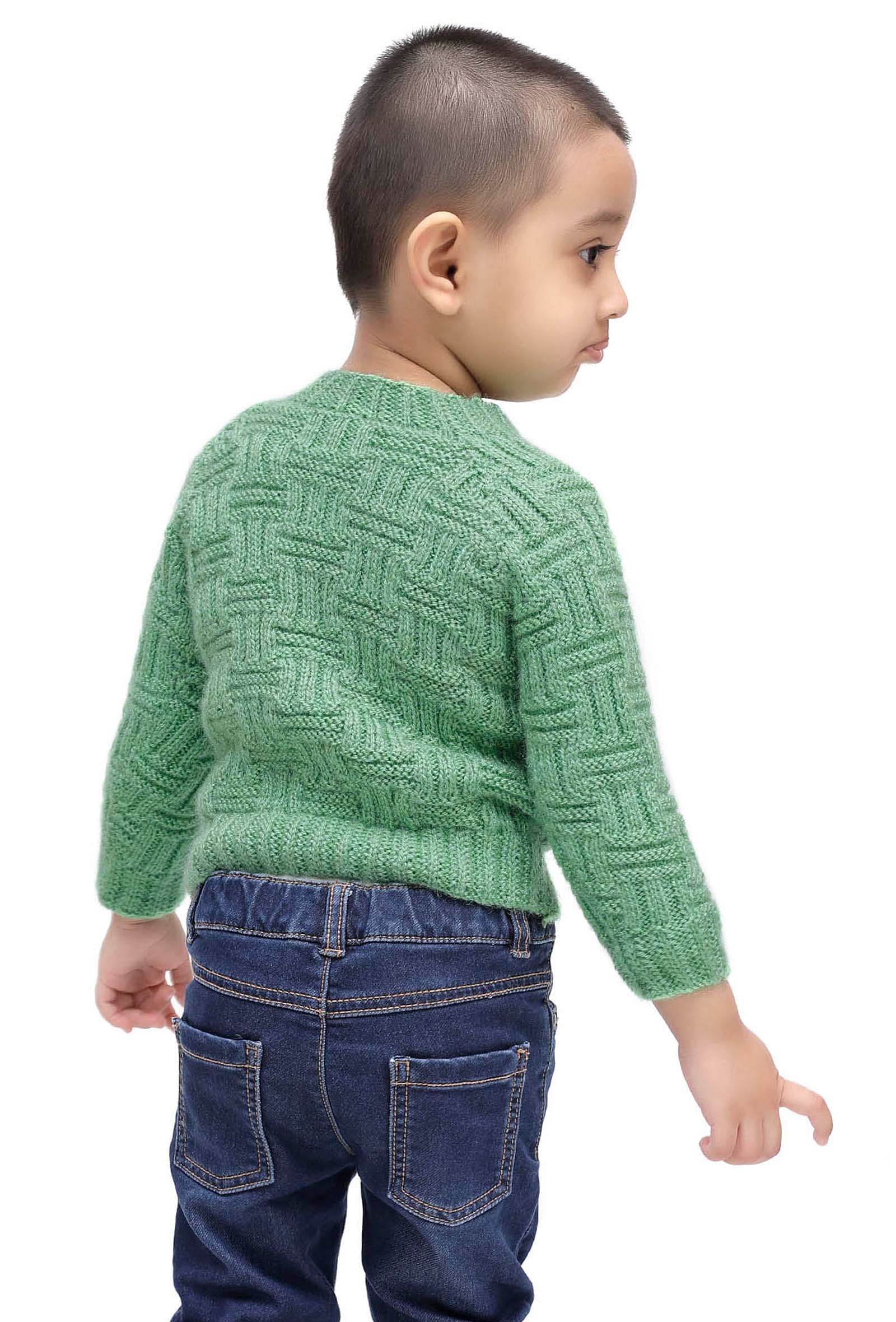 Merry Green Wool Hand Knitted Sweater