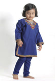 Royal Blue Pure Woollen Phiran set