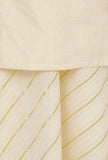 Set of 2: Cream White Cotton Anarkali Kurti with Skirt