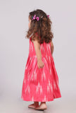 Pink Ikat Flared Dress