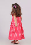 Pink Ikat Flared Dress