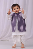 Purple Ikat Nehru Jacket