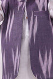 Purple Ikat Nehru Jacket