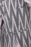 Grey Ikat Nehru Jacket