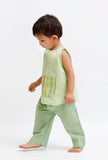 Set Of 2: Green Dobby with stripe Shirt and Green Pant
