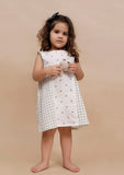 Off-White check with Polka Dot Printed Dress