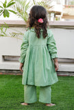 Set Of 2: Oly Green Cotton Shirt And Green Pant