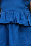 Serina Blue Cotton Cotton Dress