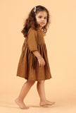 Set Of 2: Brown Mul Mul Short Dress With Shorts