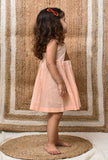 Peach And Brown Mul Mul Dress