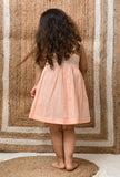 Peach And Brown Mul Mul Dress