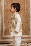 Golden Brocade Nehru Jacket