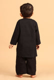 Set Of 2: Sahar Black Cotton Kurta & Pyjama