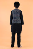 Leif Indigo Ajrakh Print Cotton Nehru Jacket