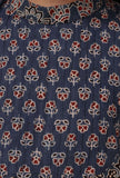 Set Of 2: Ari Indigo Multi Ajrakh Print Cotton Kurta & Sharara Pant