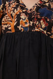 Set Of 2: Ebbani Black Kalamkari Printed Cotton Kurta & Palazzo