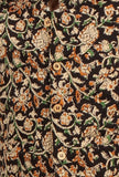 Set Of 3: Idhant Off-white Cotton Kurta & Pyjama & Black Kalamkari Printed Nehru Jacket