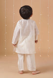 Set Of 2: Off-White Chanderi Kurta & Pajama